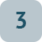 Graublaues Icon mit weißer Zahl "3"